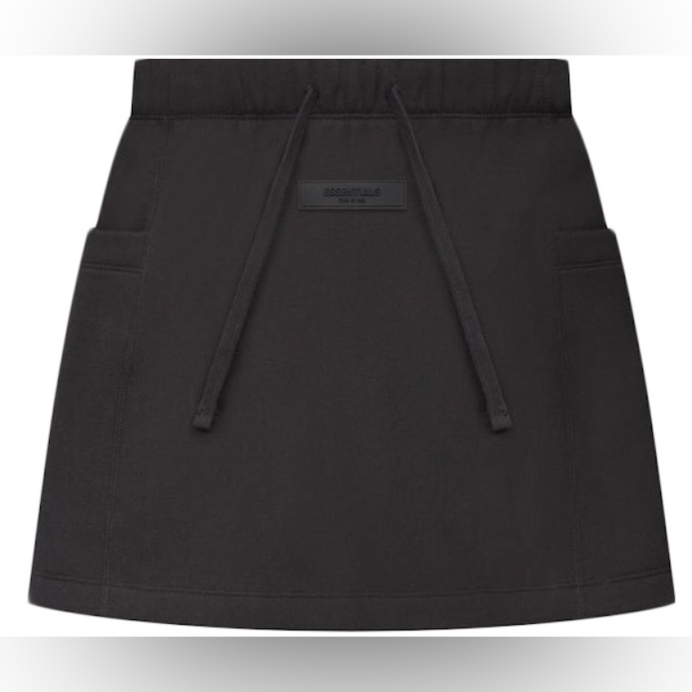 Black Fear of God Essentials Women's Fleece Skirt